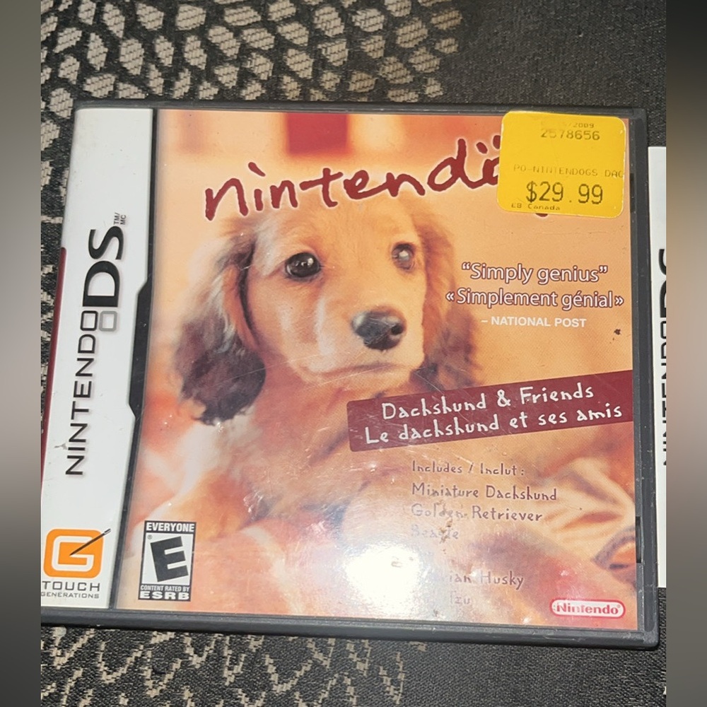 Nintendo DS Nintendogs Game with Red Cover